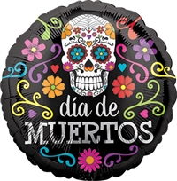 18in Colorful Dia De Muertos