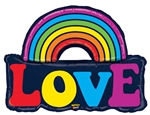 Love Rainbow Foil Balloon