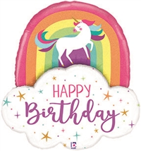 Unicorn Rainbow Birthday Foil Balloon