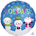 Happy Holidays Snowmen Balloon