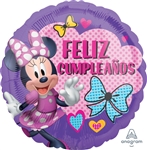 18 inch Disney Minnie Feliz Cumpleanos Foil Balloon