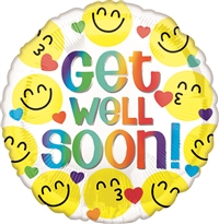Get Well Soon Emoticons Balloon