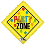 18in Party Zone Diamond Shaped Foil Balloon