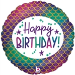 Glitter Mermaid BIRTHDAY foil balloon