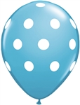 11 inch Qualatex Big Polka Dots ROBIN'S EGG BLUE