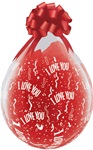 18in  I LOVE YOU-A-Round DIAMOND CLEAR Stuffing Balloon