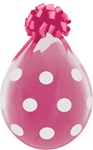 18 inch Qualatex Big Polka Dots DIAMOND CLEAR Stuffing Balloon