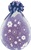 18 inch Qualatex Round DAISIES and DOTS-A-Round DIAMOND CLEAR Stuffing Balloon