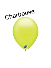 5 inch Qualatex CHARTREUSE latex balloons