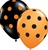 11in BIG Polka Dots BLACK & ORANGE Assortment