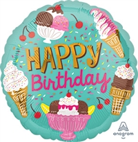 Ice Cream Party Birthday Balloon