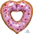 Open Heart Donut SuperShape Foil Balloon