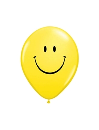 5 inch Qualatex Smiley Face YELLOW, Price Per Bag of 100