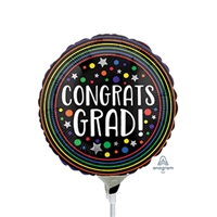 9 inch Congrats Grad Colorful Circles