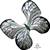 Iridescent Butterfly Holographic Balloon