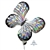 Iridescent Butterfly Holographic Balloon