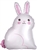 White Satin Bunny Foil Balloon