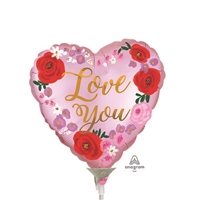 Love You Floral Balloon