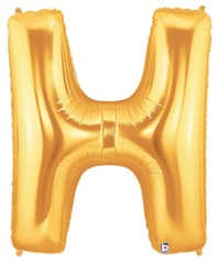 40 inch Letter H Megaloon GOLD