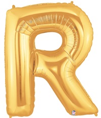 40 inch Letter R Megaloon GOLD