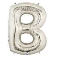 40 inch Letter B Megaloon SILVER