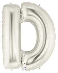 40 inch Letter D Megaloon SILVER
