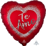 Te Amo Red Heart Balloon