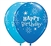 11 inch Qualatex Round Birthday Sparkle DARK BLUE & ROBIN'S EGG BLUE