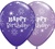 11 inch Qualatex Round Birthday Sparkle PURPLE VIOLET & SPRING LILAC