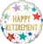 Retirement White with Stars Balloon