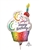 Birthday Rainbow Ombre Cupcake Balloon