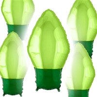 GREEN Christmas Light Bulb Balloon