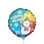 Happy Holidays Snowman Balloon