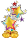 Colorful Star Cluster Foil Balloon