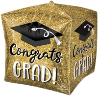 Congrats Grad Sparkle Cubez Balloon
