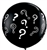 3 foot Qualatex Round Question Mark-A-Round BLACK