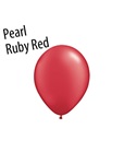 5 inch Radiant Pearl Ruby Red latex balloons