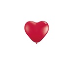 6 inch Qualatex Heart RUBY RED, Price Per Bag of 100