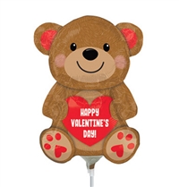 Valentine's Day Cuddly Bear Foil Balloon