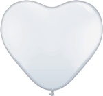 11 inch Qualatex Heart WHITE, Price Per Bag of 100