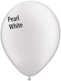 11in PEARL WHITE Qualatex Pastel Pearl