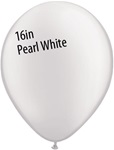 16 inch Qualatex Pastel PEARL WHITE Latex Balloon