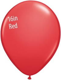 16 inch Qualatex Standard RED Latex Balloon