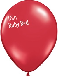16 inch Qualatex Jewel RUBY RED Latex Balloon