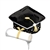Grad Cap with Diploma Foil Balloon