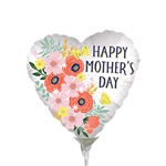 9 inch Happy Mother's Day Satin Blooms Balloon