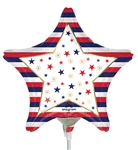 Stars & Stripes Star Shape Foil Balloon