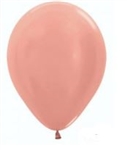 5in Metallic ROSE GOLD - Round Latex - BALLOONIA - Price Per Bag of 100