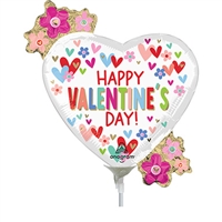 Valentine's Day Hearts & Daisies Balloon