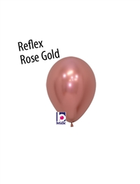 5 inch Betallatex REFLEX Rose Gold Latex Balloon